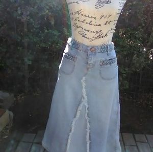 Light Blue Jean Skirt by " Rewind "